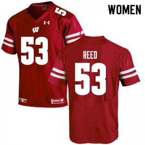 Women's Wisconsin Badgers NCAA #53 Malik Reed Red Authentic Under Armour Stitched College Football Jersey NS31F54RR